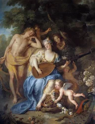 (Detail) Porträt der Herzogin von Villars, geborene Angelique de Varangeville