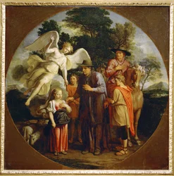 Die Heilige Genoveva erhält die Medaille von Saint Germain