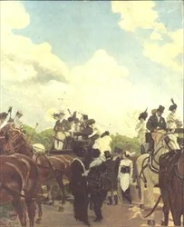 Rennbesucher in Longchamps, 1906