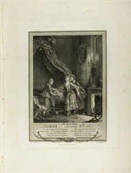 Zu Bett gehen, aus Monument du Costume Physique et Moral de la fin du Dix-huitième siècle