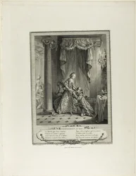 Das Ereignis beim Ball, aus Monument du Costume Physique et Moral de la fin du Dix-huitième siècle