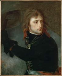 General Napoleon Bonaparte an der Brücke von Arcole
