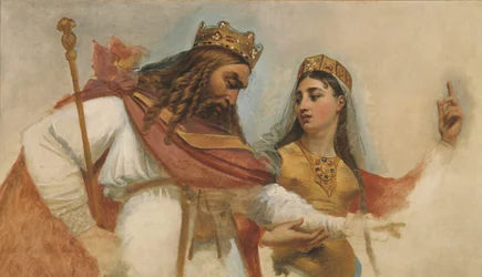 Skizze für die Kuppel des Pantheon (Kirche Sainte-Geneviève): Clovis und Clotilde, ca. 1811