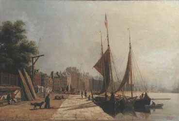 Früher Morgen am Kai, Le Havre, ca. 1853