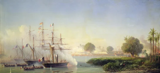 Sturm auf die Zitadelle von Saigon durch Vizeadmiral Rigault de Genouilly, 17. Februar