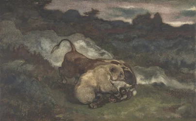 Bär tötet einen Stier, 1810-75