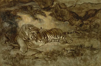 Tiger in Ruhe, ca. 1850-70