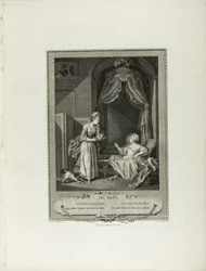 Das Bad, aus Monument du Costume Physique et Moral de la fin du Dix-huitième siècle