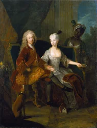 Porträt des Erbprinzen Friedrich Ludwig von Württemberg und seiner Gemahlin Henriette Marie von Brandenburg-Schwedt