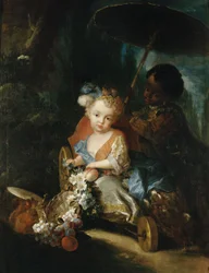 Prinz Friedrich Ludwig im Gartenwagen