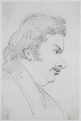 Porträt von Honore de Balzac (1799-1850)