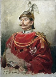Porträt Wilhelms II. (1859-1941), Deutscher Kaiser und König von Preußen, Größe: 32 x 22,5
