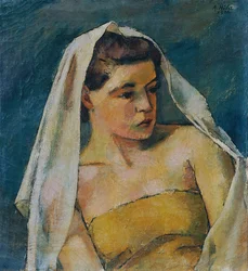Junge Frau mit Schleier