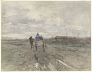 Bauernwagen auf einem Feldweg