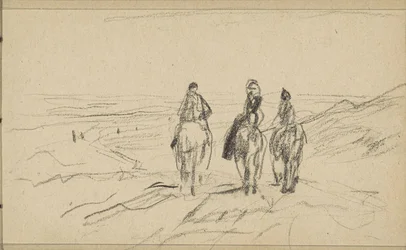 Drei Reiter in den Dünen