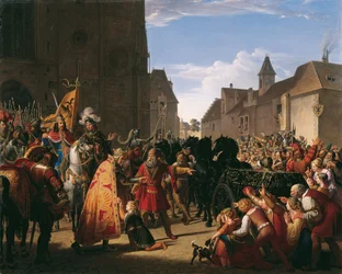 König Premysl Ottokars Sohn Wenzel bittet Rudolf von Habsburg um den Leichnam seines Vaters, 1826