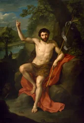 Der heilige Johannes der Täufer predigt in der Wüste
