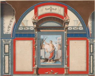 Wandgemälde eines römischen Hauses auf dem Gelände der Villa Negroni in Rom, Venus mit Eroten