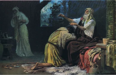 Isaak segnet Jakob, aus Hulberts Story of the Bible, veröffentlicht von The John Winston Company, 1932