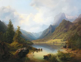 Blick auf Hintersee mit Reiteralm