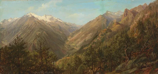 Blick vom Thörl ins Moldatal mit dem Hochalpenspitzl