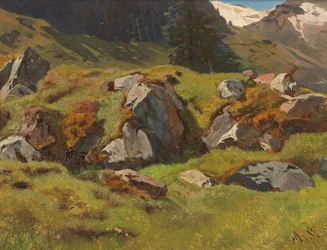 Studie von Felsen bei Ferleiten