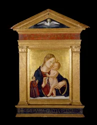 Jungfrau und Kind mit Stifter, ca. 1480