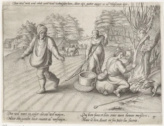 Aussaat auf dem Feld