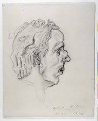 Porträt des Dichters Jacques Prevel (1915-1951) im Profil - 11. Mai