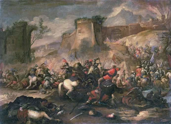 Reitergefechte zwischen Kreuzfahrern und Türken