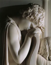 Die Trauer der Gräfin de Haro, von Antonio Canova (1757-1822), Marmorrelief