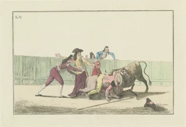 Tafel V, aus der Serie Colección de las principales suertes de una corrida de toros (Sammlung der Hauptaktionen in einem Stierkampf)
