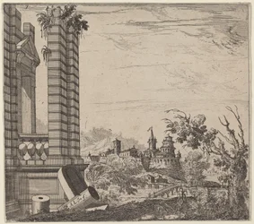 Landschaft mit Ruinen