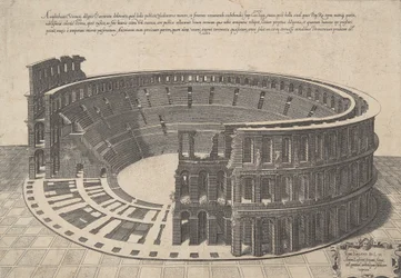 Amphitheater von Verona, sorgfältige und genaue Darstellung