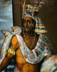 Porträt von Montezuma II Tecnochtitlan (ca. 1466-1520), letzter König der Azteken