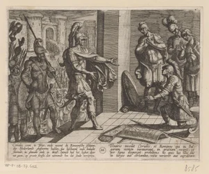 Cerialis vergibt römischen Soldaten, die Julius Civilis geholfen haben