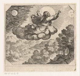 Gott erschafft die Sonne, den Mond und die Sterne