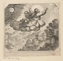 Gott erschafft die Sonne, den Mond und die Sterne