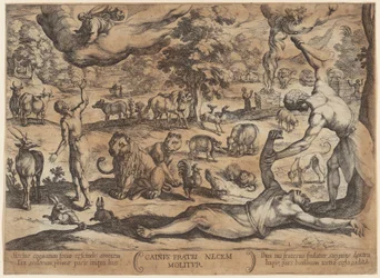 Kain tötet Abel, Blatt 1 der Folge „Schlachten des Alten Testaments“
