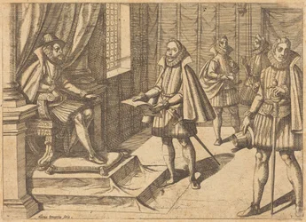 Philipp II. von Spanien auf seinem Thron
