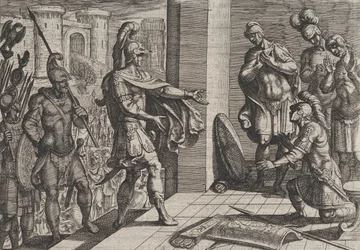 Tafel 26: Cerialis begnadigt und entlastet römische Soldaten, die Civilis geholfen haben, aus 