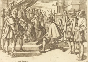 Spanischer Herzog vor Margarete von Österreich