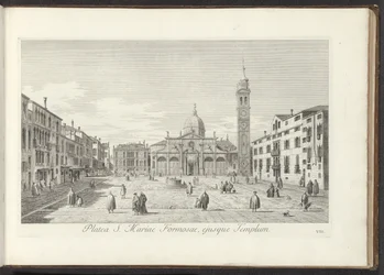 Blick auf Campo Santa Maria Formosa in Venedig (Ansichten von Gebäuden und Plätzen in Venedig)