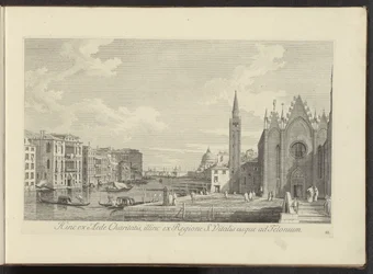 Ansicht des Canal Grande und der Chiesa di Santa Maria della Carità in Venedig
