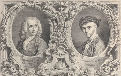 Porträts von Canaletto und Visentini, 1735