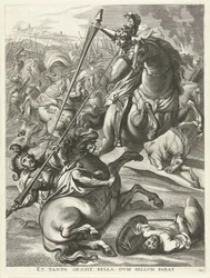 Achilles besiegt Telephos; Einzug von Ferdinand in Gent 1635