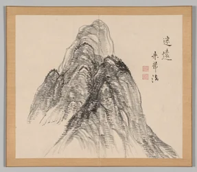 Doppelalbum mit Landschaftsstudien nach Ikeno Taiga, Band 2 Blatt 3, 18. Jahrhundert