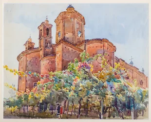 St. Nicolò Kirche (Aquarell auf Papier)