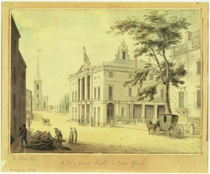 Das alte Rathaus (Federal Hall) New York City, 1798