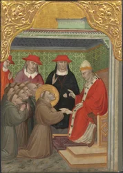 Der heilige Franziskus vor dem Papst